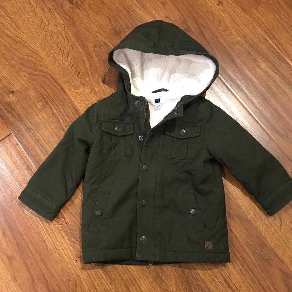 Janie and Jack utility jacket with sherpa lining